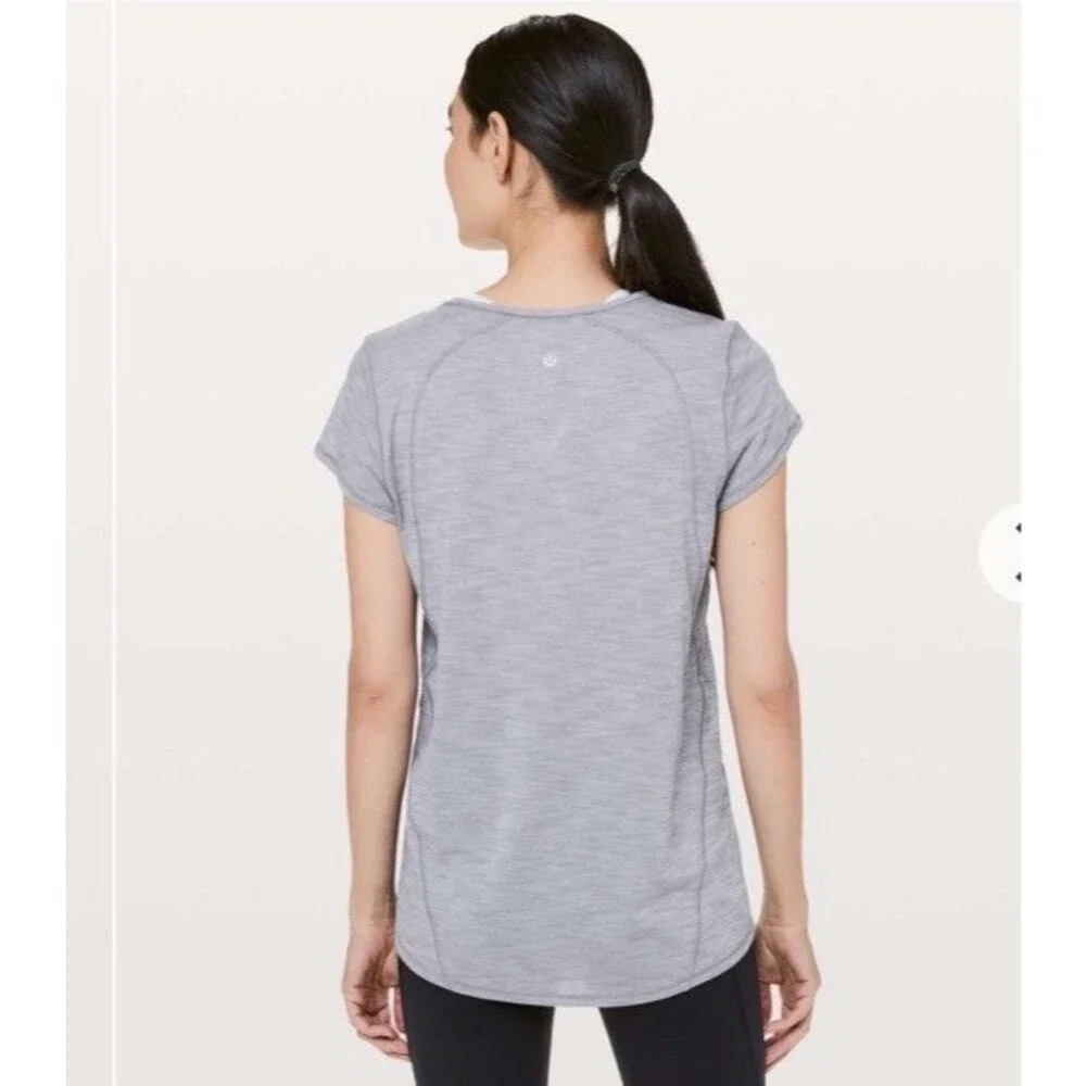 Lululemon Another Mile Short Sleeve Blue Purple Grey Soft Yoga